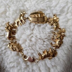 Noah's Ark 14K Yellow Gold Bracelet 7"